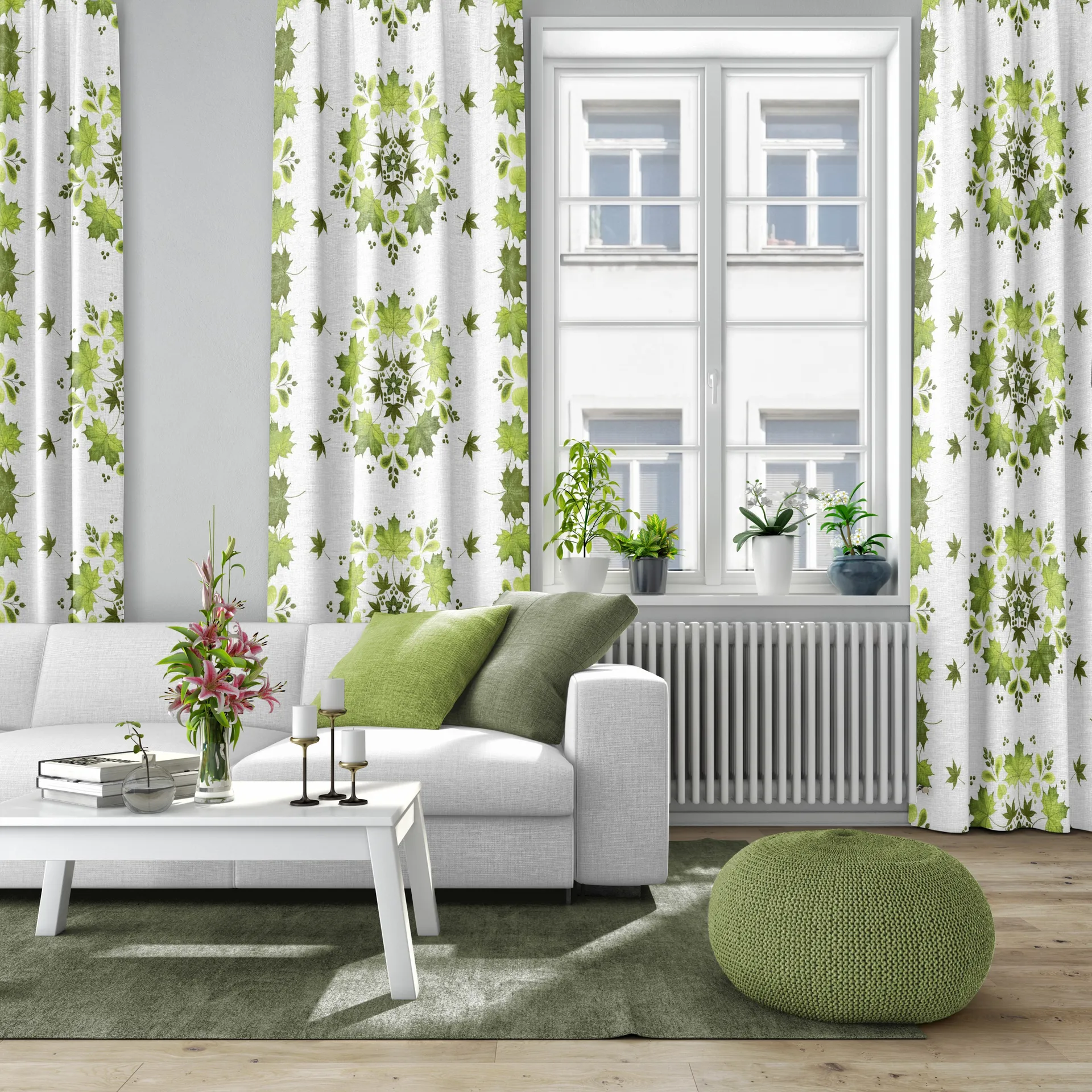 Tissu Lövkrans, Vert Arvidssons Textil