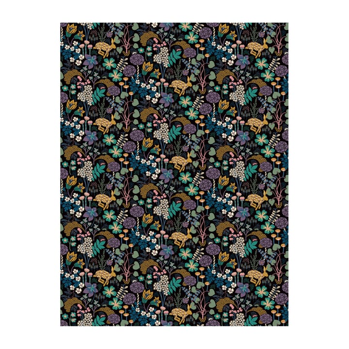 Tissu Lyckeflyckt - Noir - Arvidssons Textil