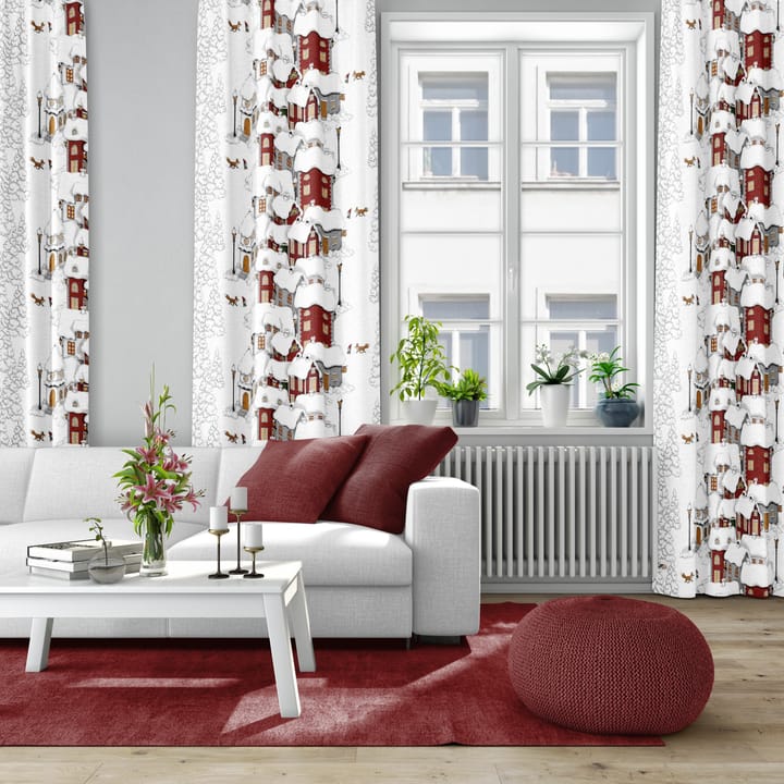 Tissu Mikkel - Blanc cassé-gris-rouge - Arvidssons Textil