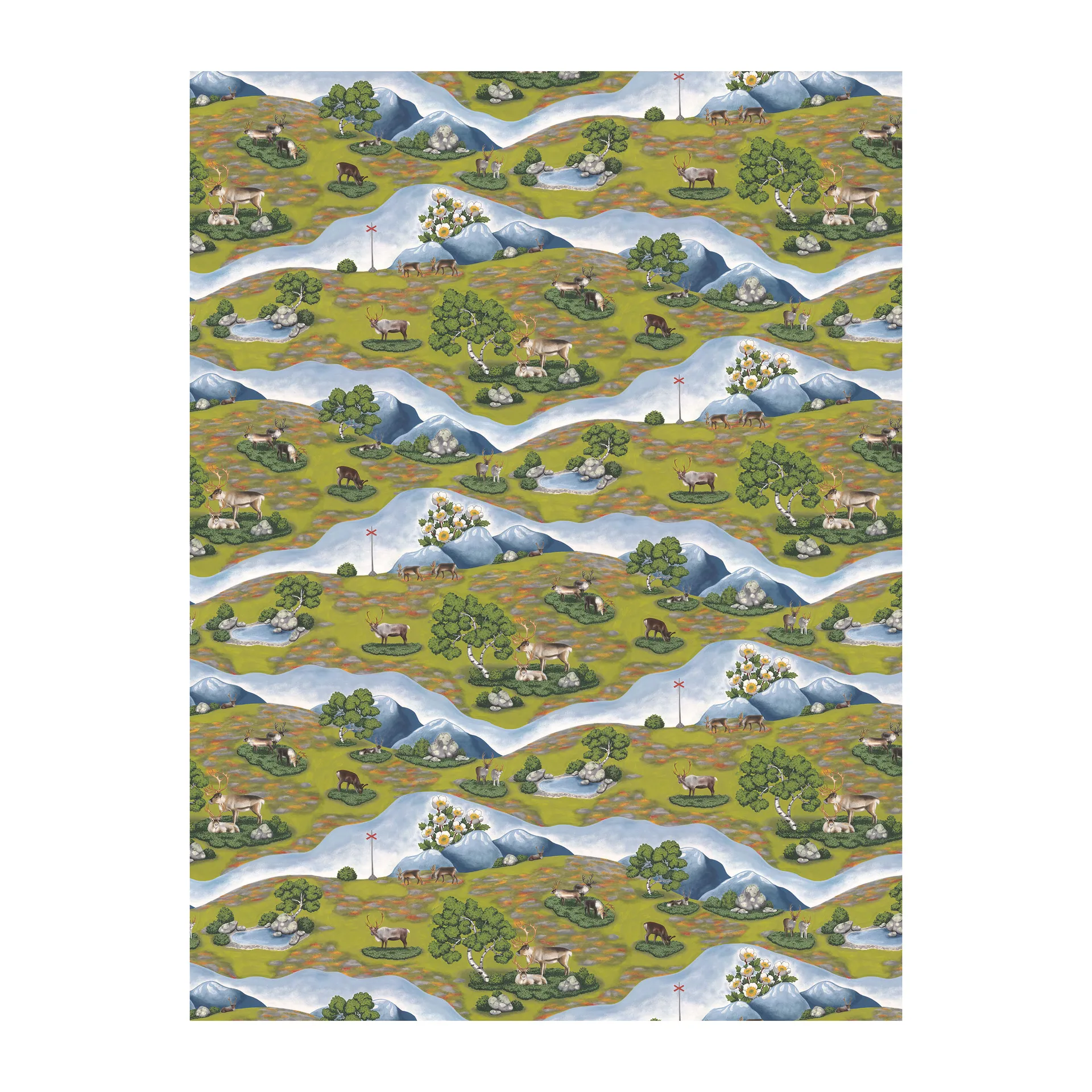 Tissu Renvandring, Vert Arvidssons Textil