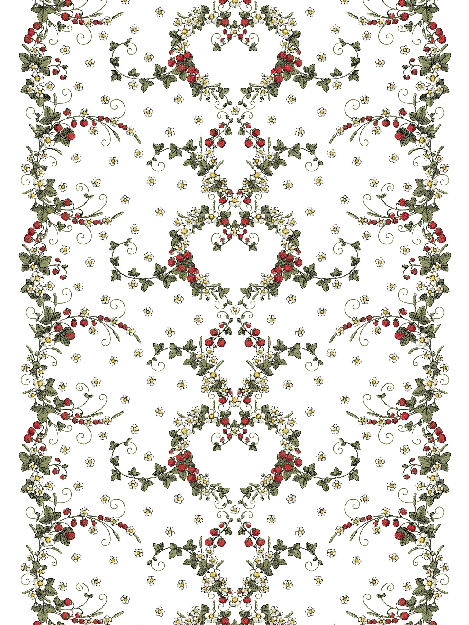 Tissu Smultronstället, Blanc cassé Arvidssons Textil