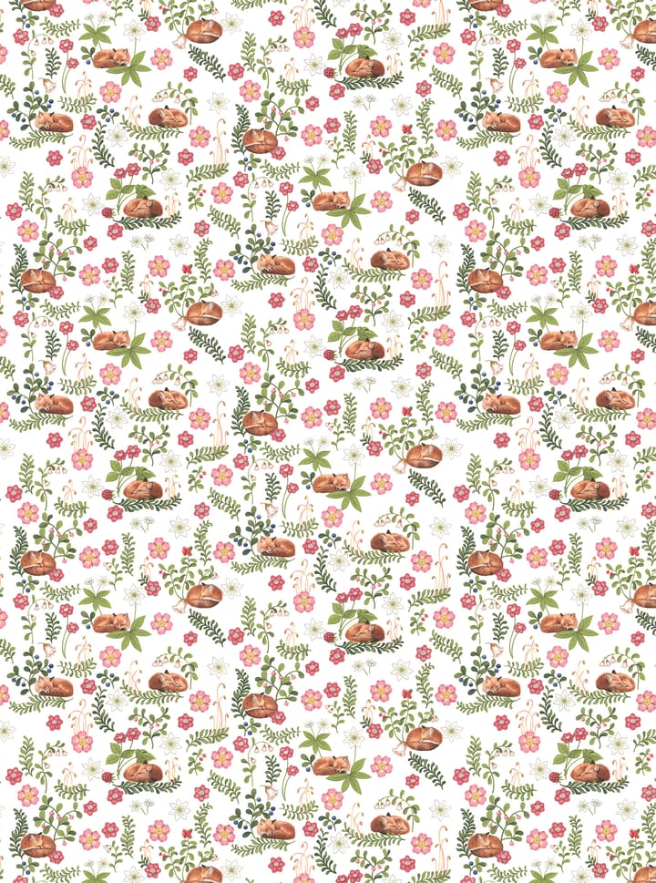 Tissu Sova räv, Vert-Rose Arvidssons Textil