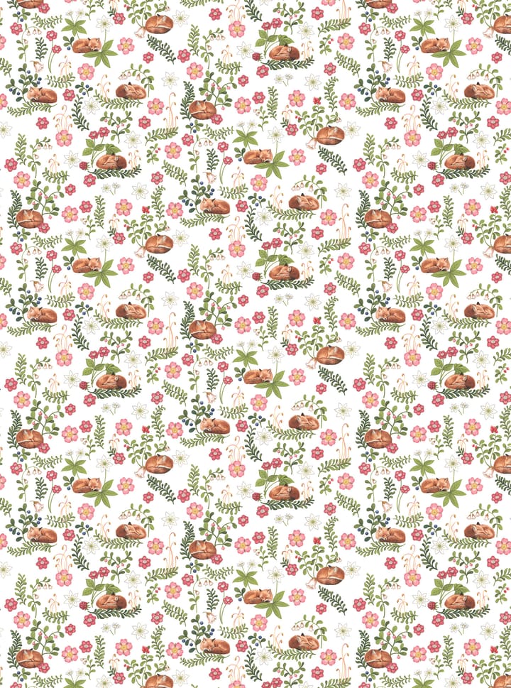 Tissu Sova räv - Vert-Rose - Arvidssons Textil