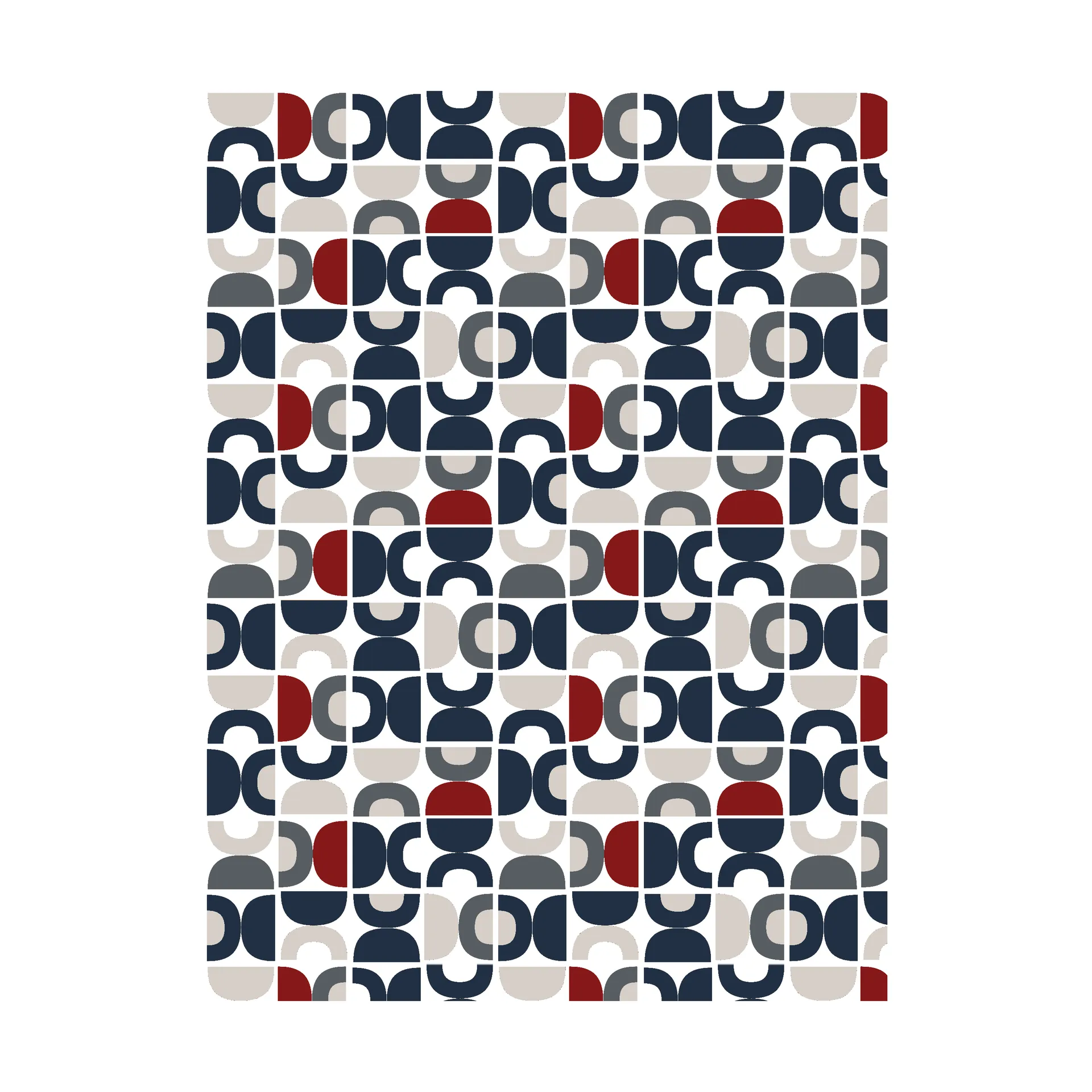 Tissu Spiraldans, Bleu Arvidssons Textil