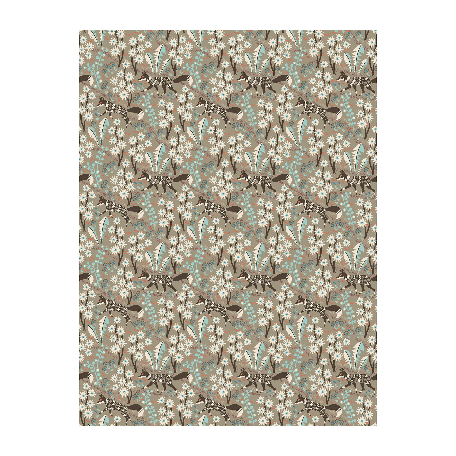 Tissu Stjärnspeja, Marron Arvidssons Textil