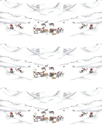 Tissu Tomteland - Blanc cassé-gris - Arvidssons Textil