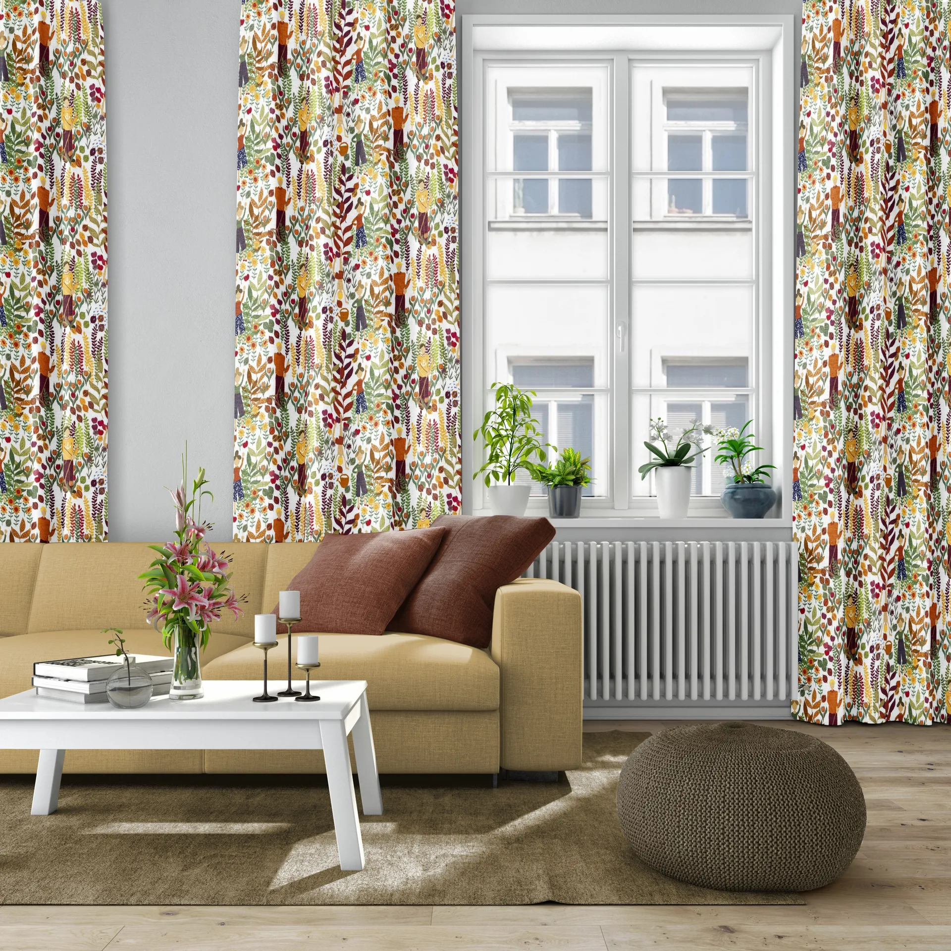 Tissu Trädgård, Rouille Arvidssons Textil