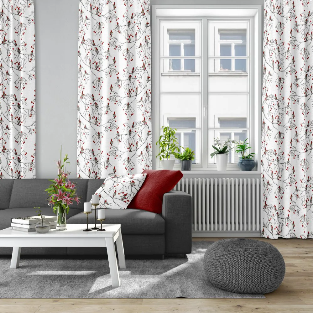 Tissu Vinterlek, Blanc Arvidssons Textil