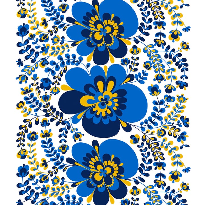 Tissu Viveka - Bleu-jaune - Arvidssons Textil