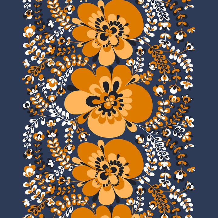 Tissu Viveka - Orange-bleu - Arvidssons Textil