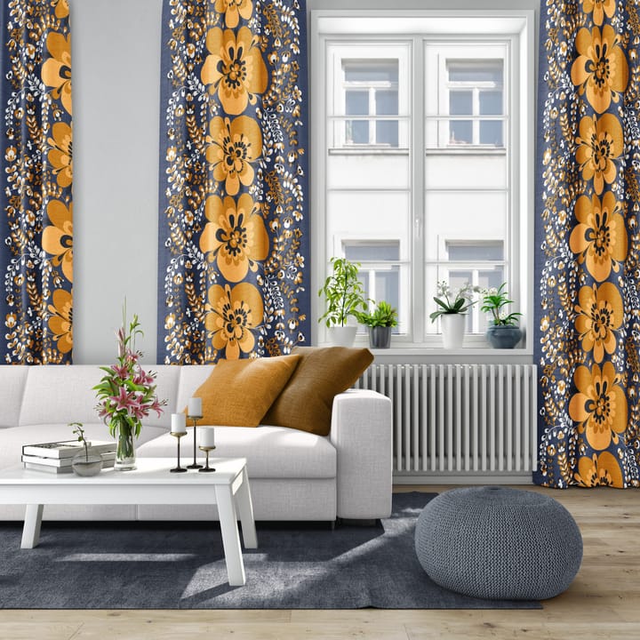 Tissu Viveka - Orange-bleu - Arvidssons Textil