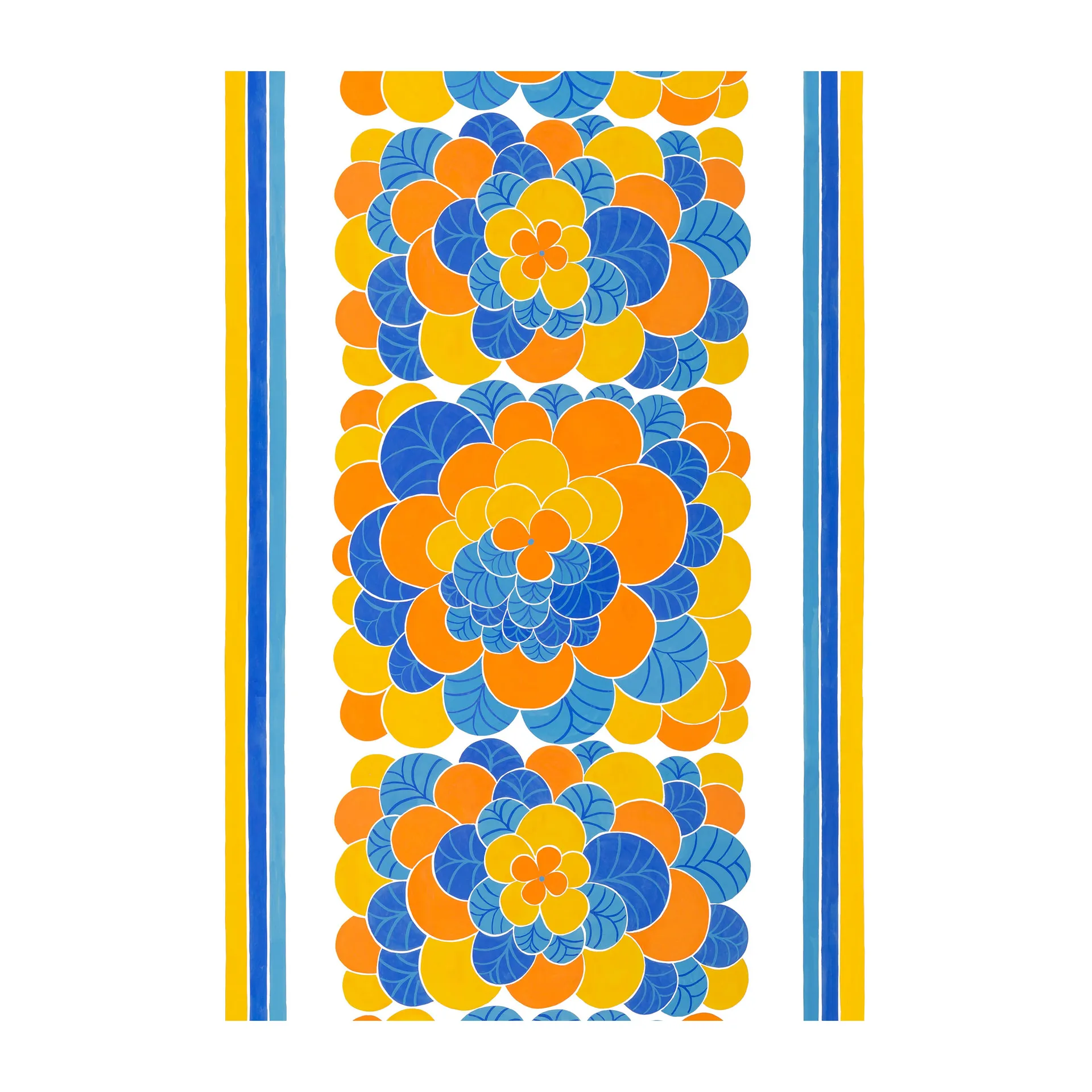 Toile cirée Cirrus, Orange-bleu Arvidssons Textil
