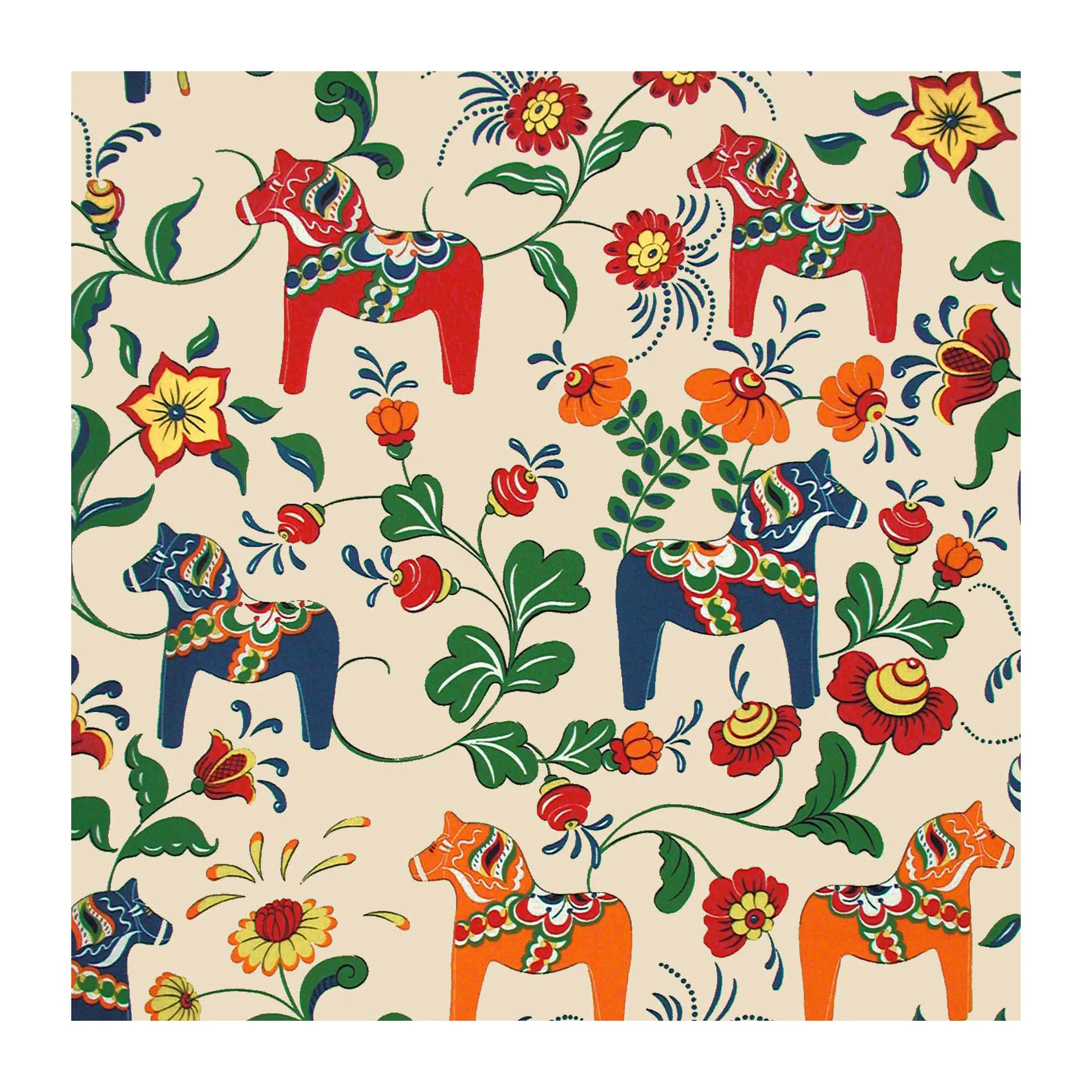Toile cirée Dalahäst, multicolore Arvidssons Textil