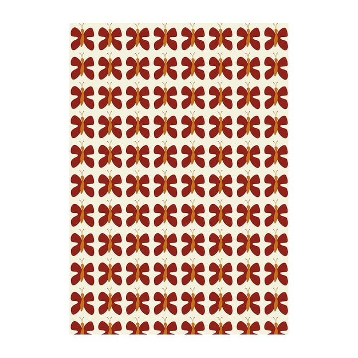 Toile cirée Fjäril Mini - Rouge - Arvidssons Textil