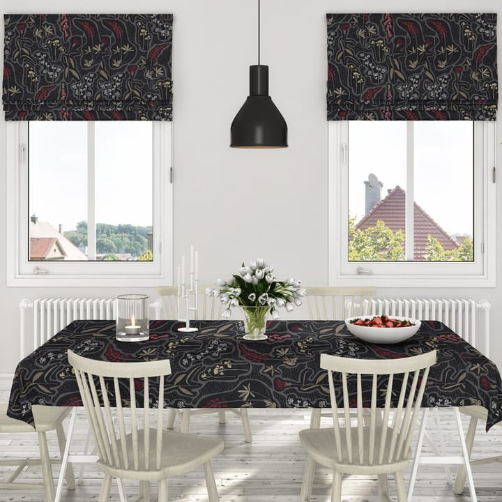 Toile cirée Florens - Noir-rouge - Arvidssons Textil