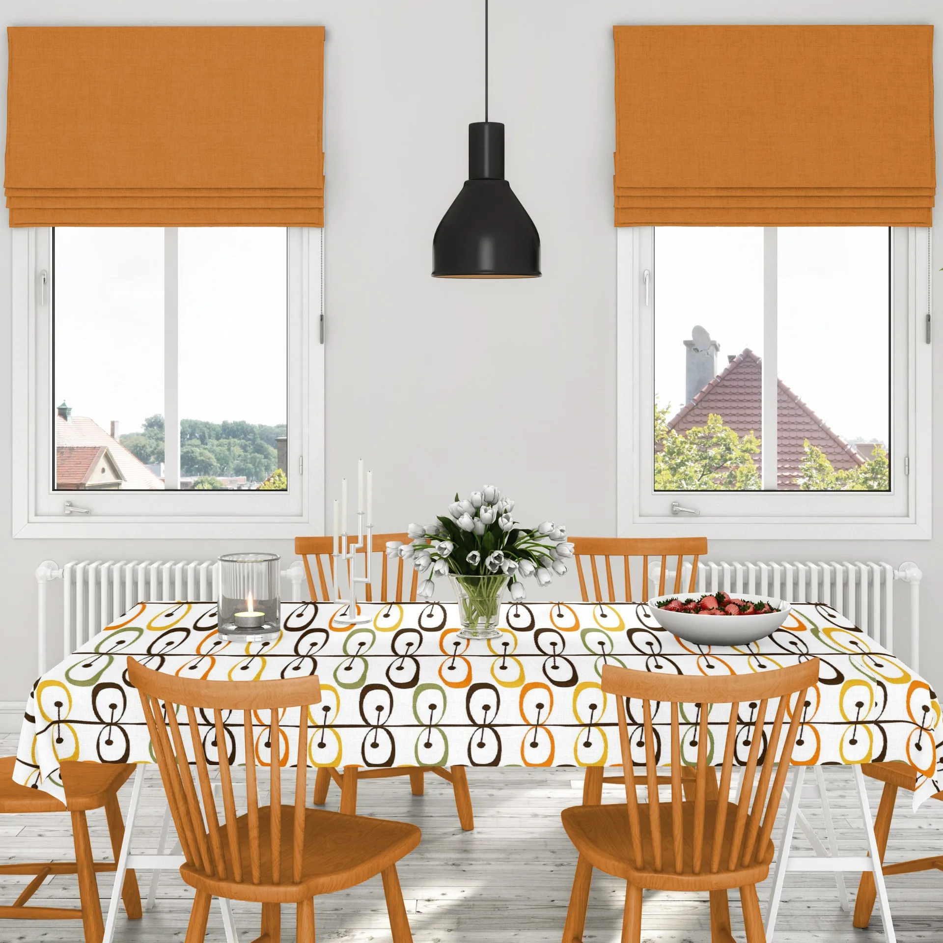 Toile cirée Kiwi, Jaune-orange Arvidssons Textil