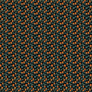 Toile cirée Klöveräng - Orange-noir - Arvidssons Textil