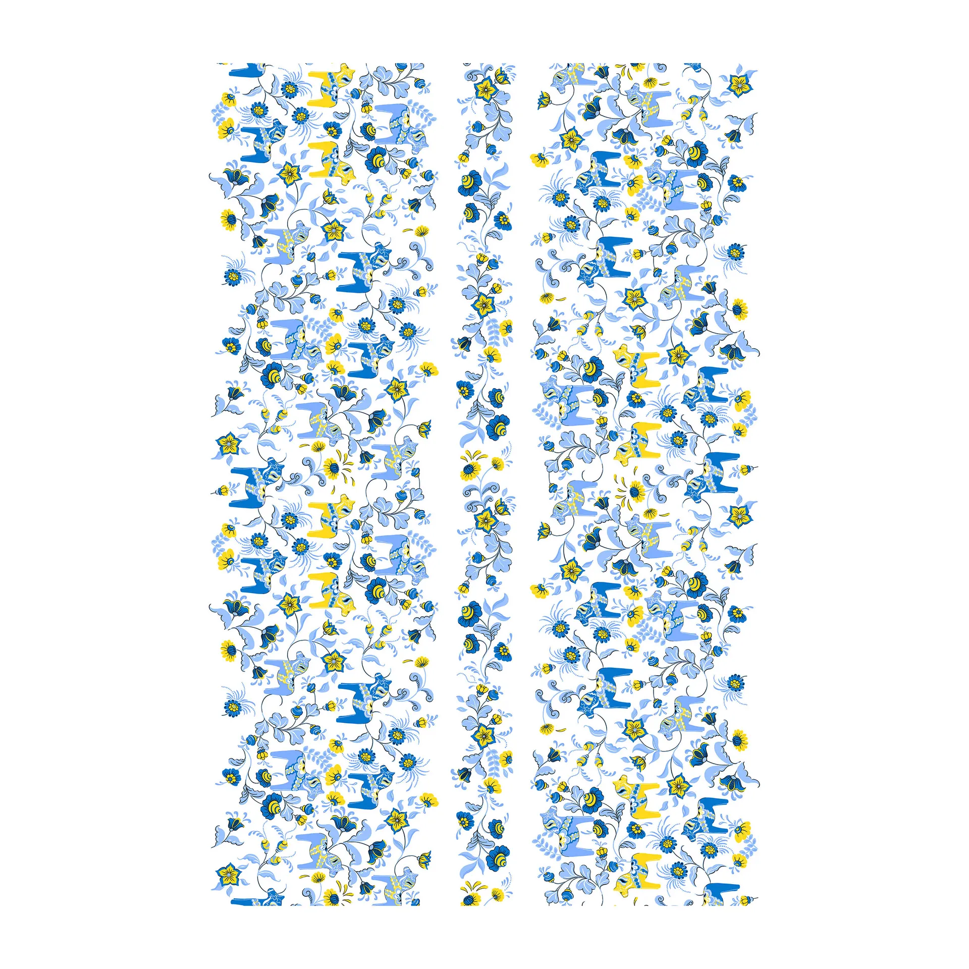 Toile cirée Leksand Bård, Bleu-jaune Arvidssons Textil