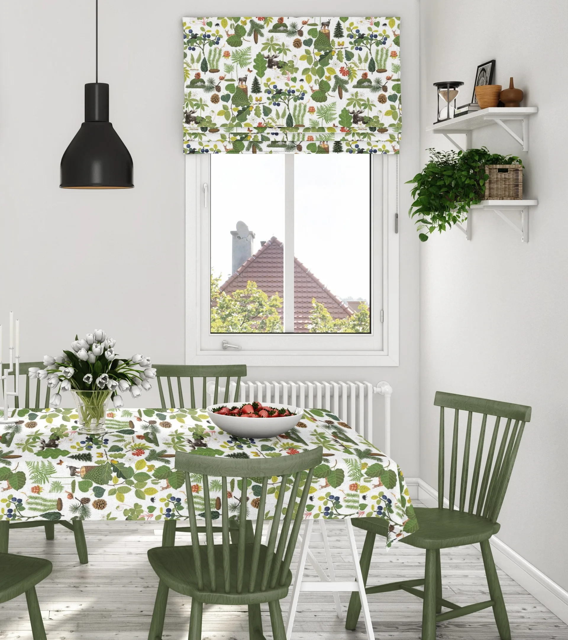 Toile cirée Skogsliv, Vert Arvidssons Textil