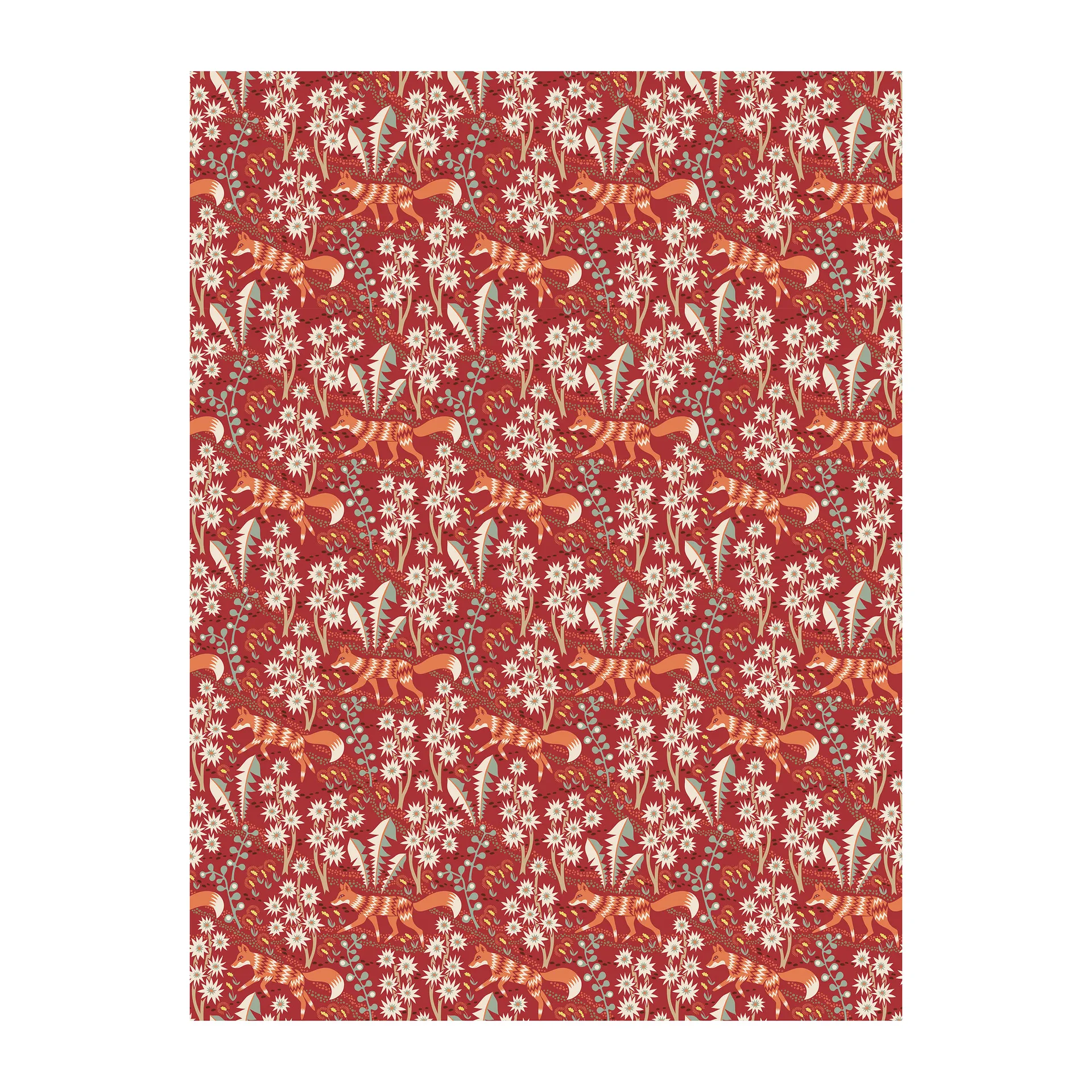 Toile cirée Stjärnspeja, Rouge Arvidssons Textil