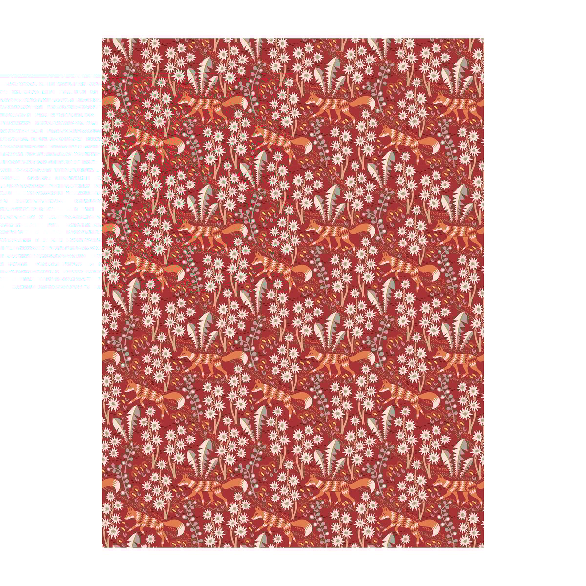 Arvidssons Textil Toile cirée Stjärnspeja Rouge | Design Scandinave | Tissus | Rouge