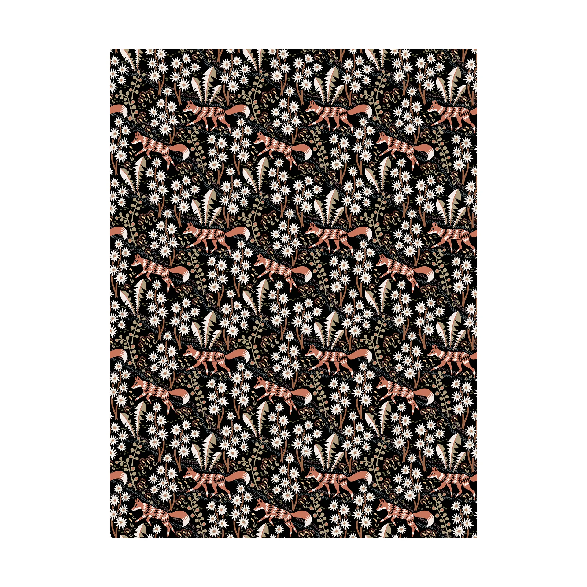 Toile cirée Stjärnspeja, Rouille noire Arvidssons Textil