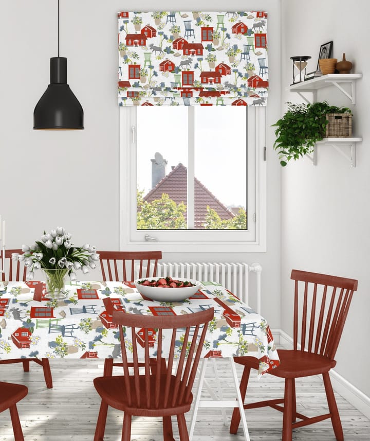 Toile cirée Strövtåg, Rouge Arvidssons Textil