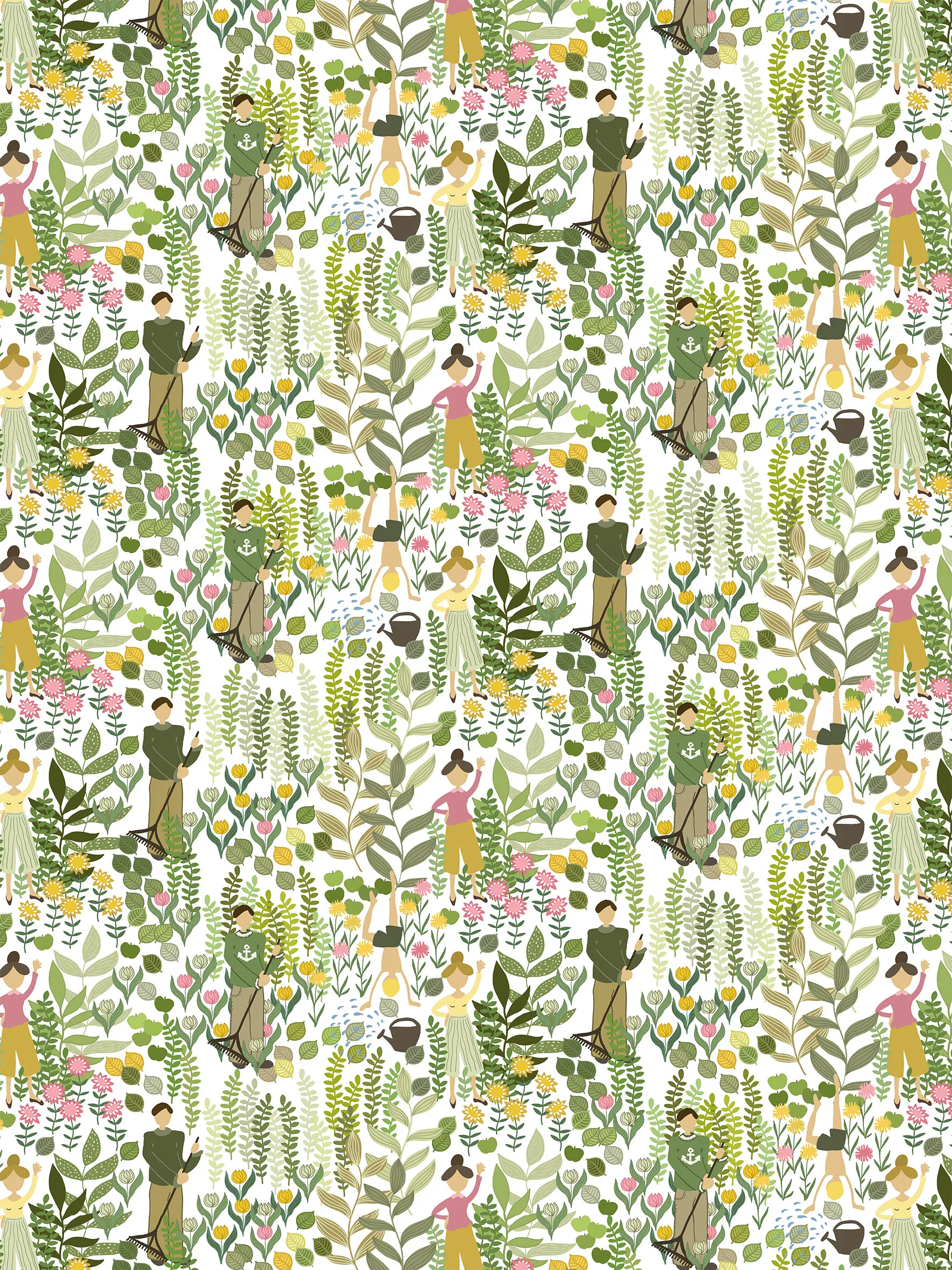 Toile cirée Trädgård, Vert Arvidssons Textil