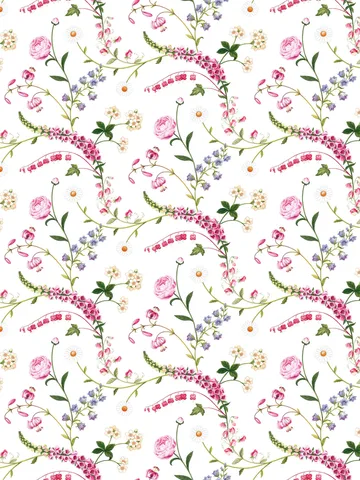 Toile cirée Trädgårdsblom - Rose - Arvidssons Textil