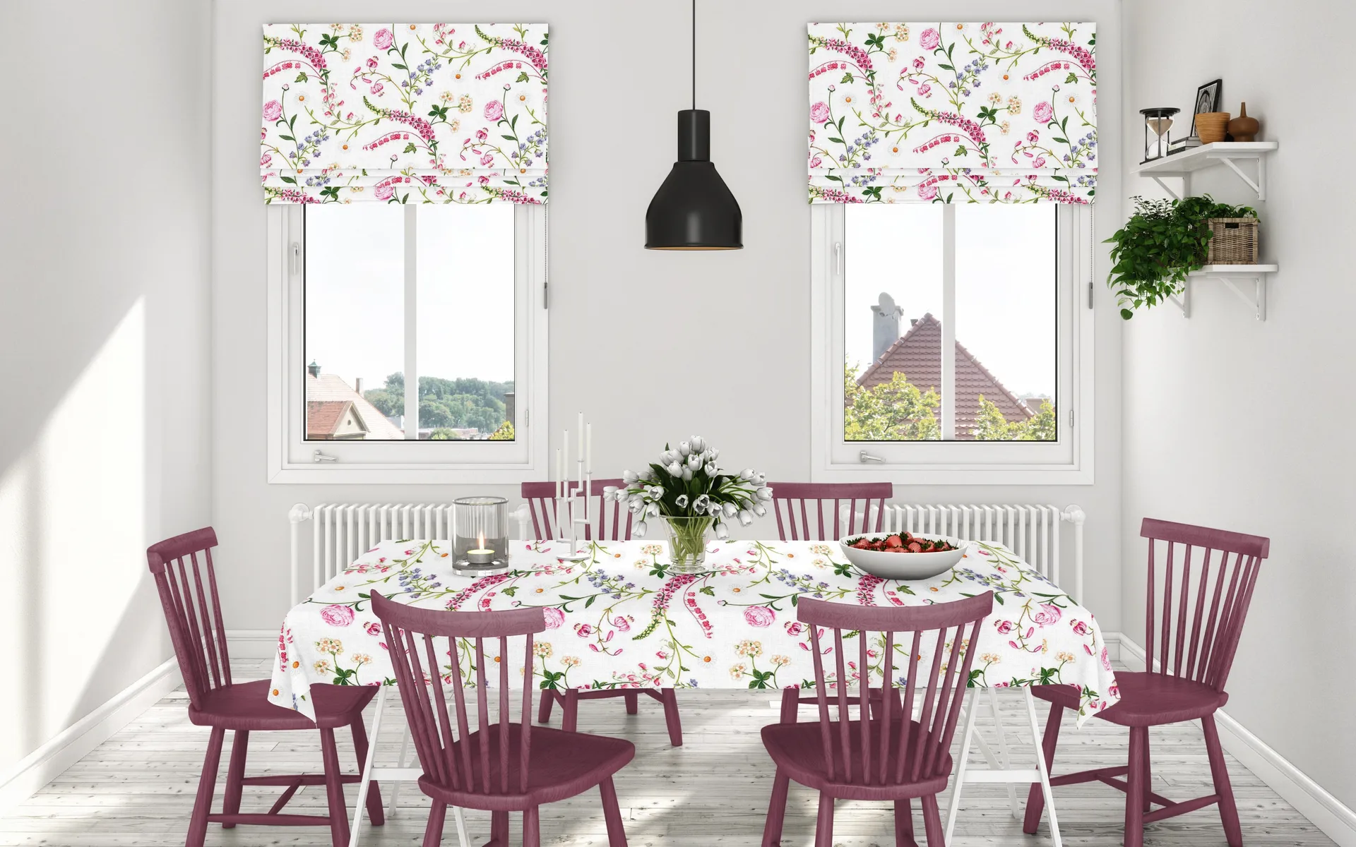 Toile cirée Trädgårdsblom, Rose Arvidssons Textil