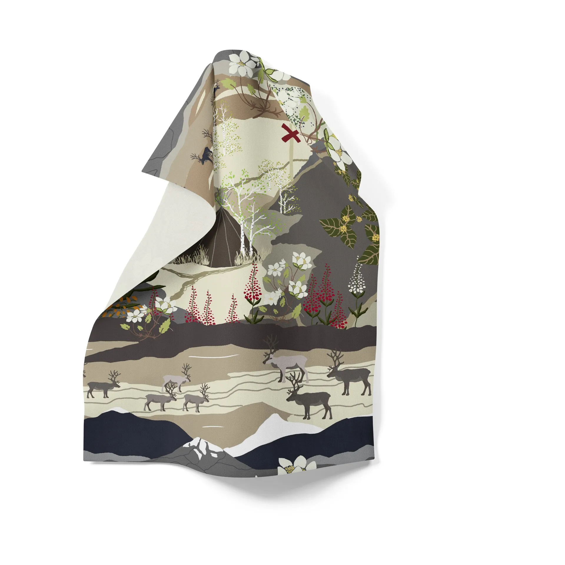 Torchon de cuisine Fjällvandring 46x70 cm, Beige Arvidssons Textil