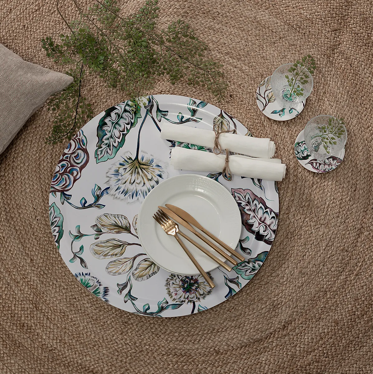 Dessous de verre In Bloom Lot de 4, Ø11 cm Åry Home