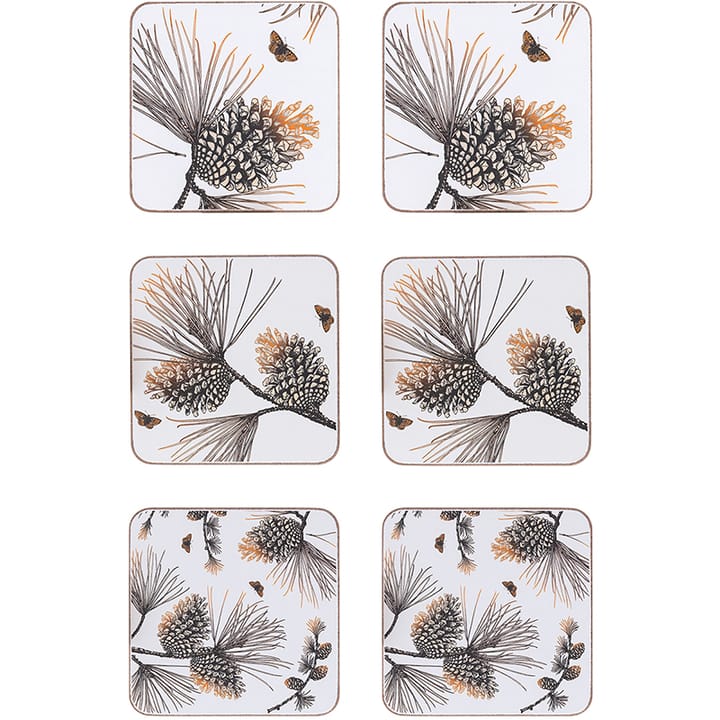 Dessous de verre Pine Cone Lot de 6 - Cotton white - Åry Home