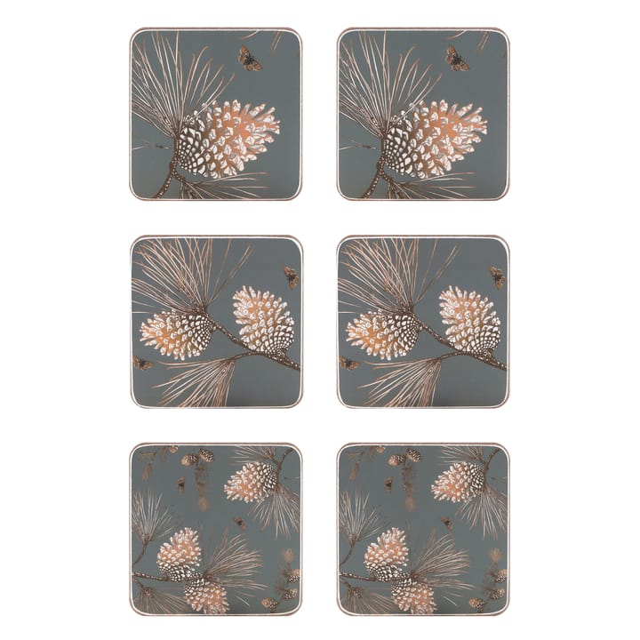 Dessous de verre Pine Cone Lot de 6 - Moss grey - Åry Home