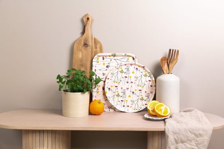 Plateau Herbarium Ø38 cm - Off-white - Åry Home