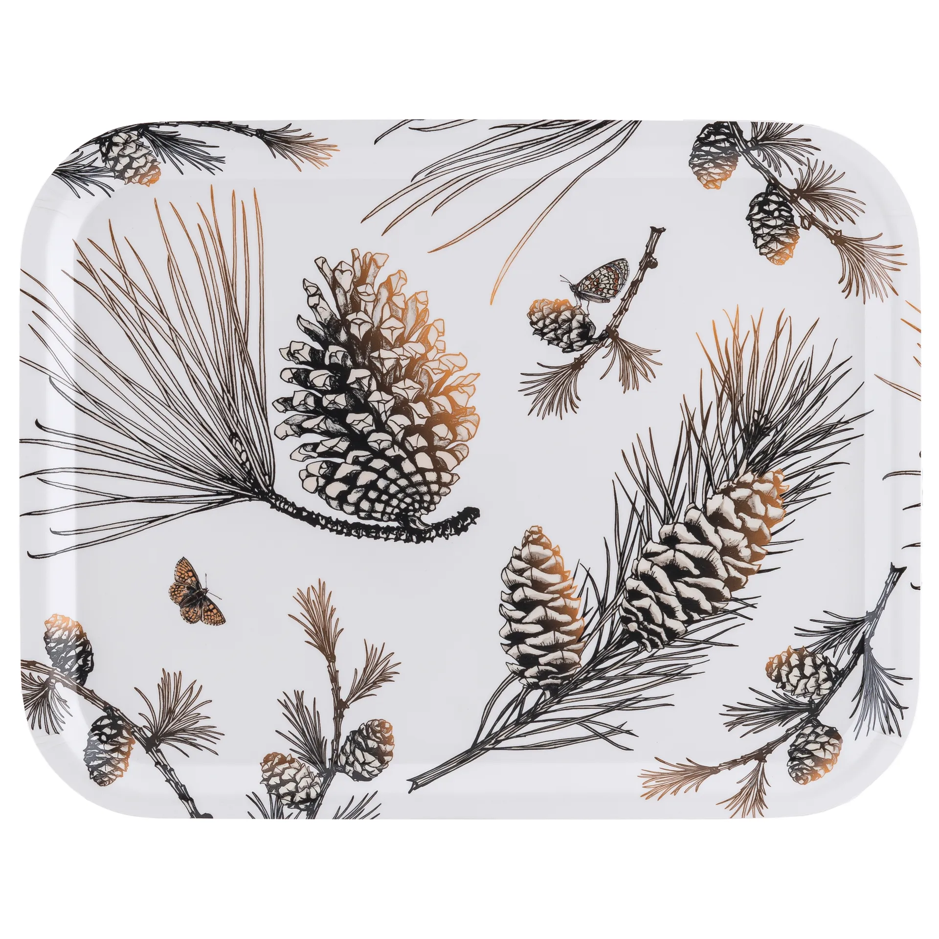 Plateau Pine Cone 28x36cm, Cotton white Åry Home
