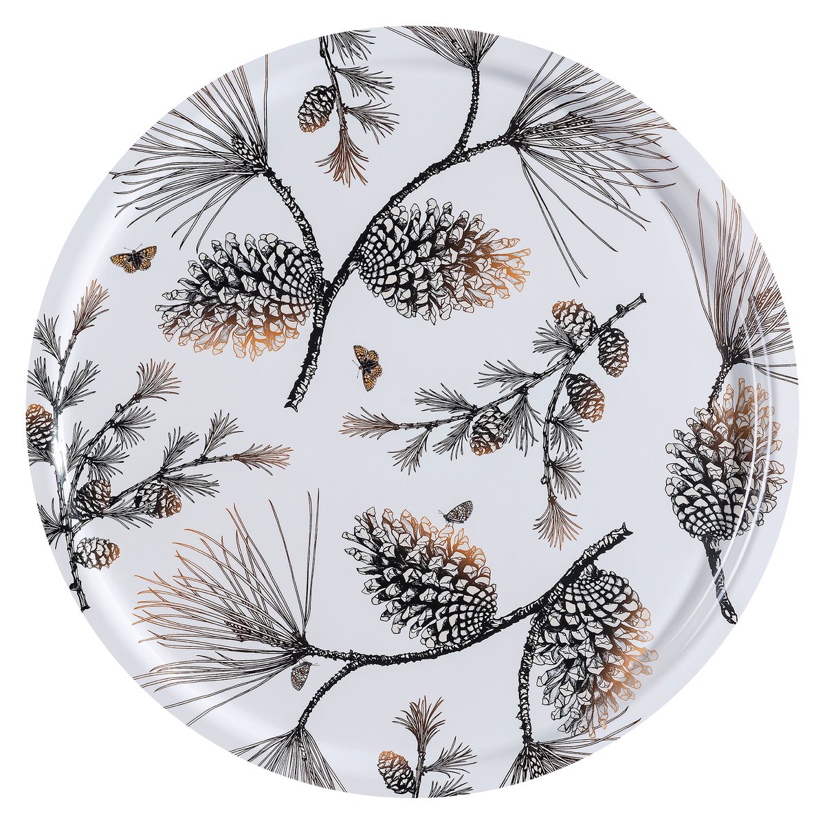 Åry Home Plateau Pine Cone Ø 65cm Cotton white