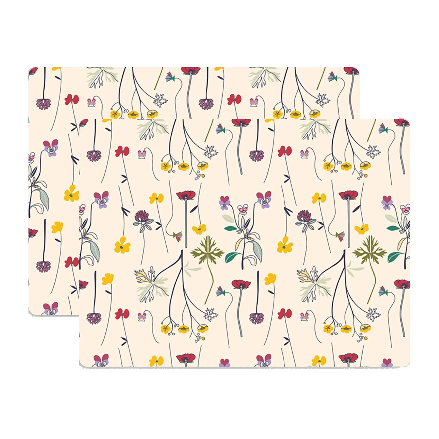 Set de table Herbarium 30x40 cm, lot de 2, Off-white Åry Home