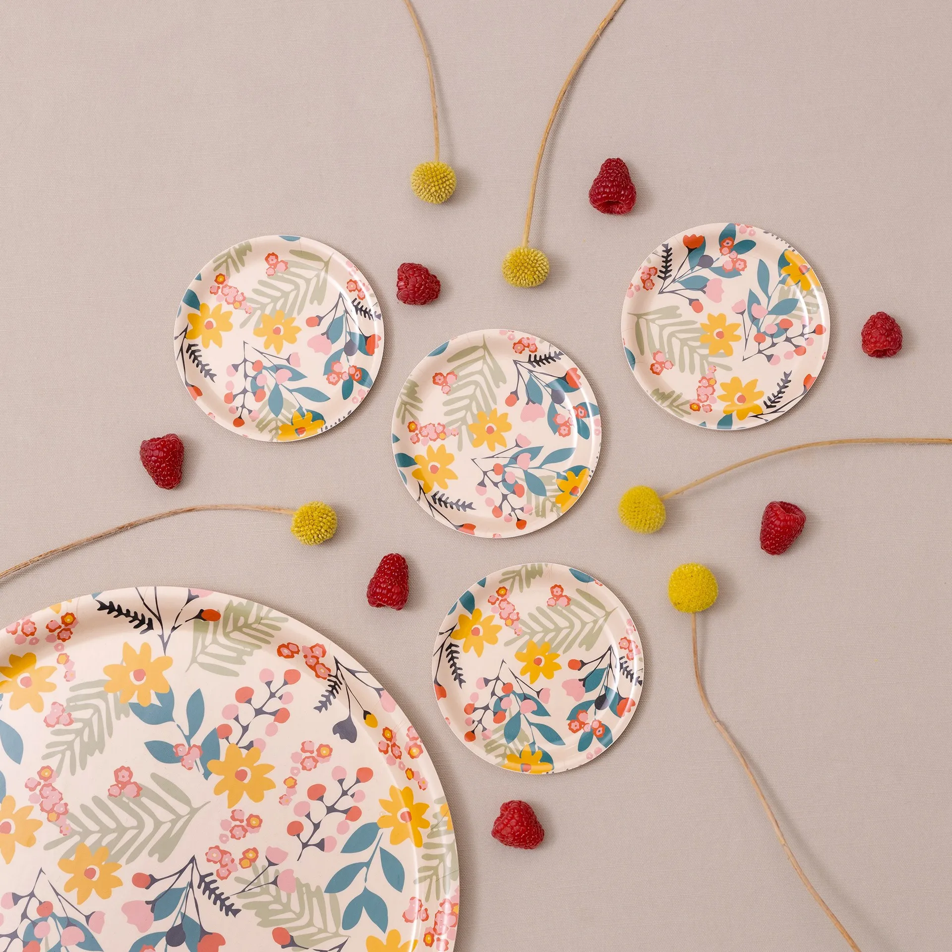 Sous-verres Flower Ø11 cm lot de 4, Pink Åry Home