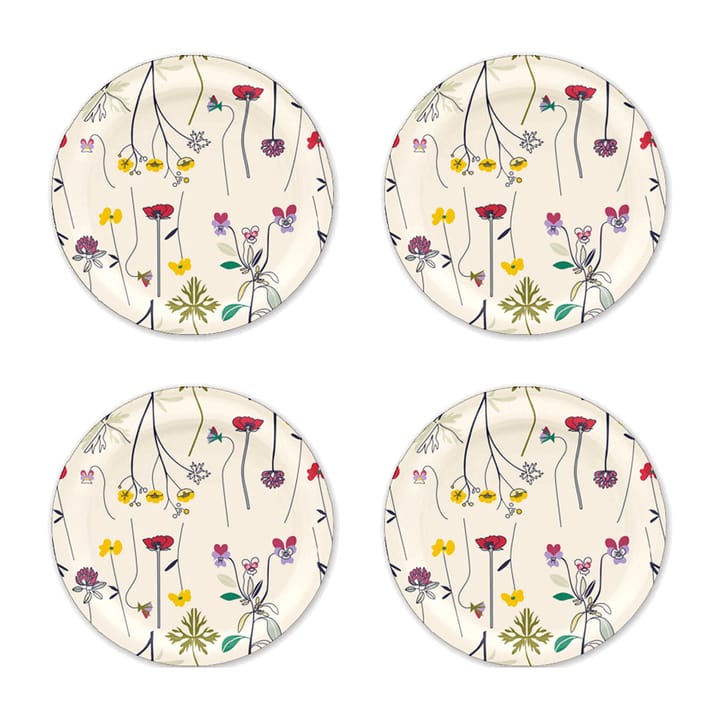 Sous-verres Herbarium Ø11 cm lot de 4 - Off-white - Åry Home