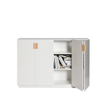Armoire Frame 160 High  - white, portes pliantes, 42 cm, natural - Asplund