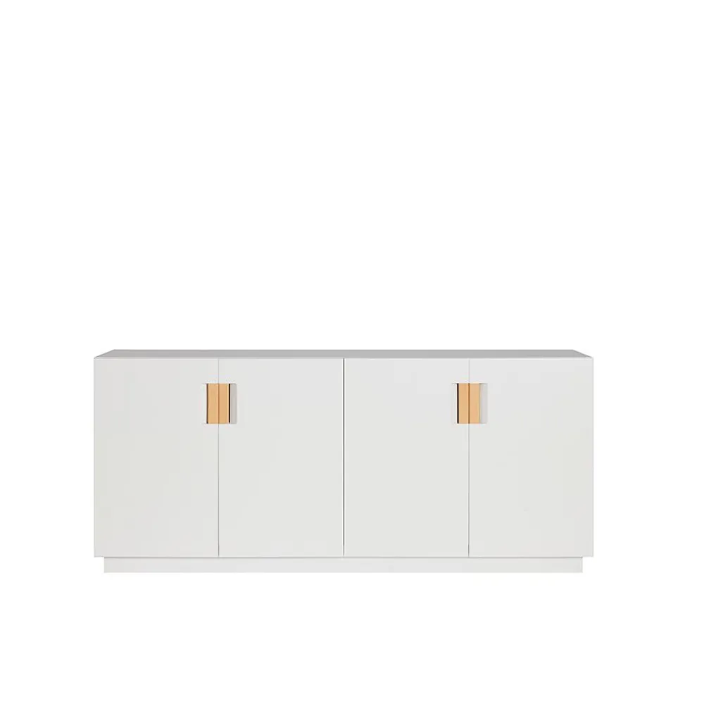 Armoire Frame 160 Low, white, portes pliantes, 42 cm, natural Asplund
