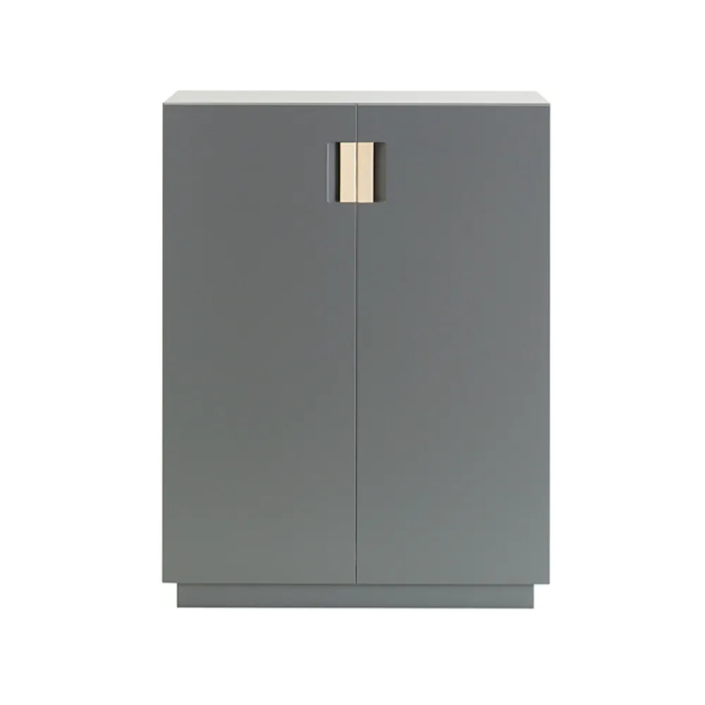 Armoire Frame 80 High, storm grey, cuir natural, 42 cm Asplund