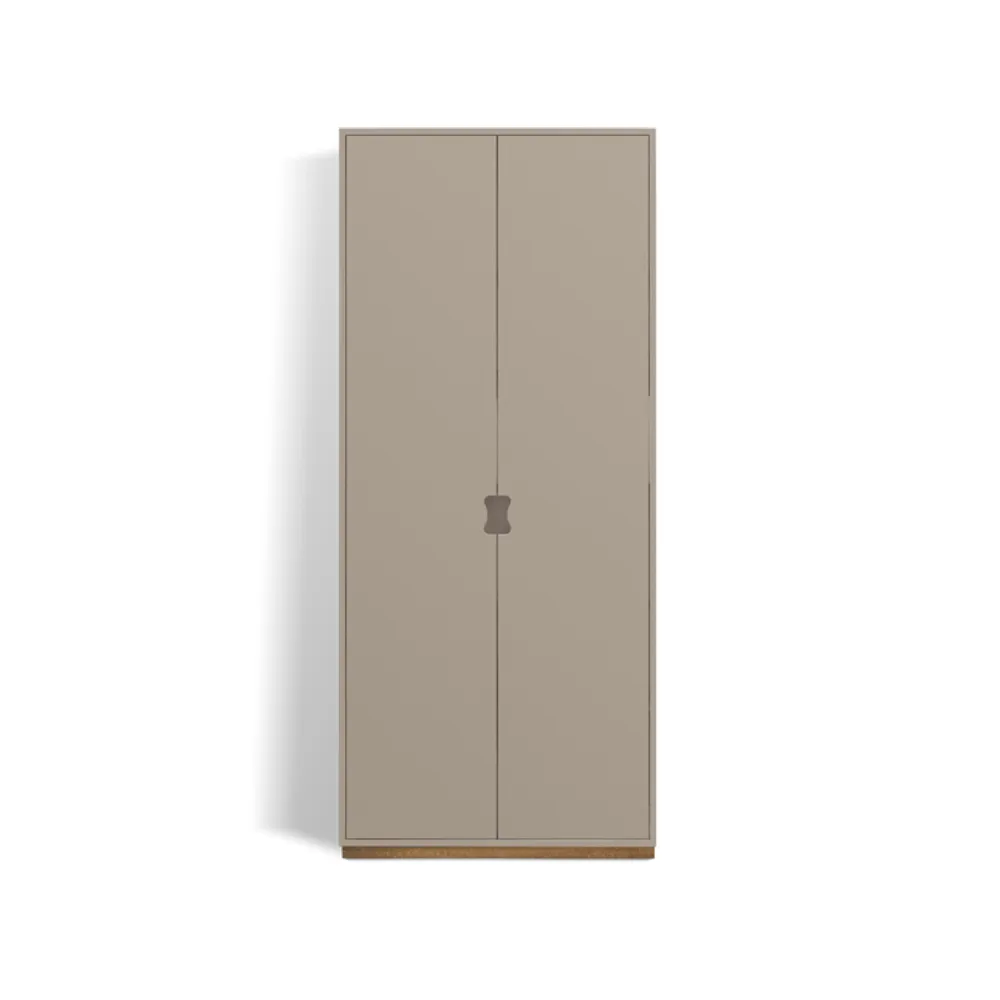 Armoire haute Snö F, Dark sand, base en chêne, dj.42 cm Asplund