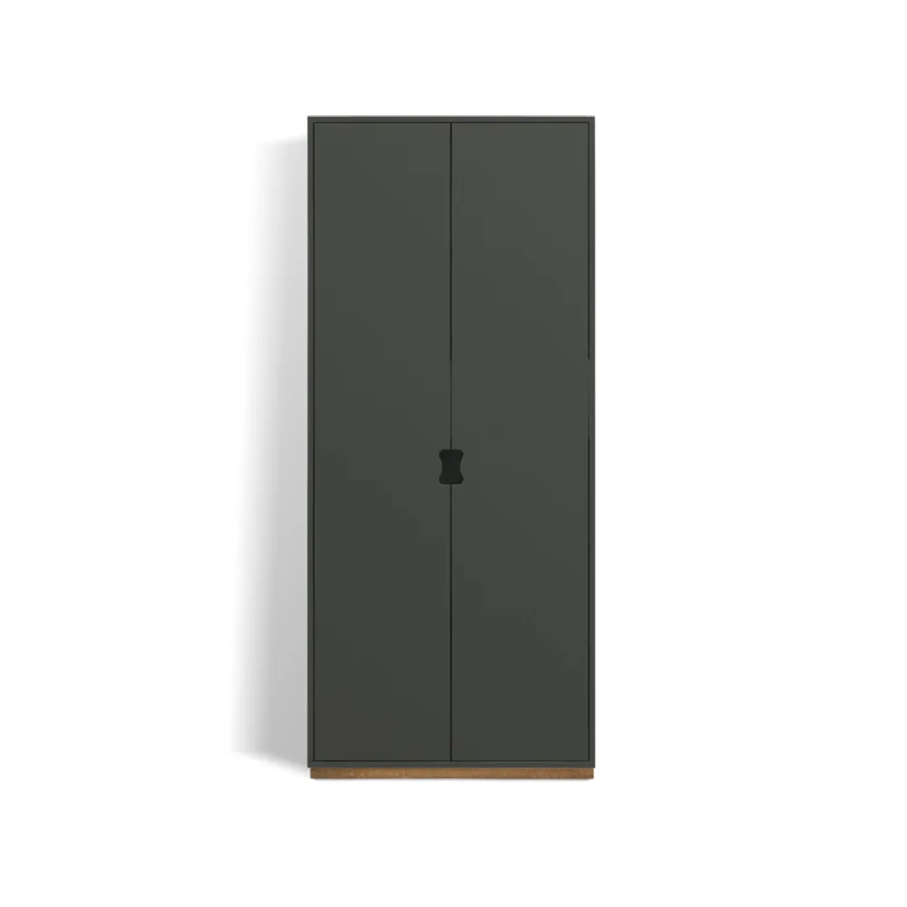 Armoire haute Snö F, Green khaki, base en chêne, dj.42 cm Asplund