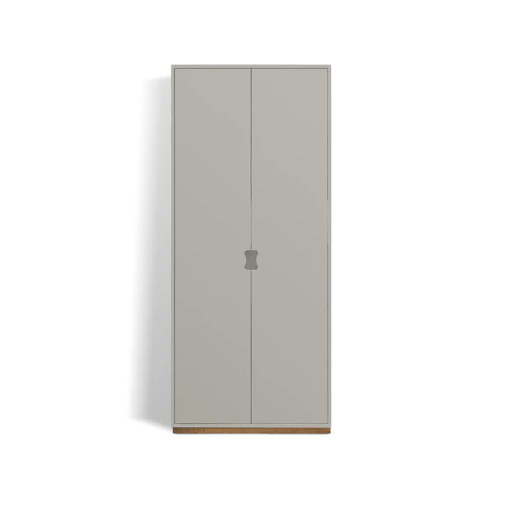 Armoire haute Snö F, Light grey, base en chêne, dj.42 cm Asplund