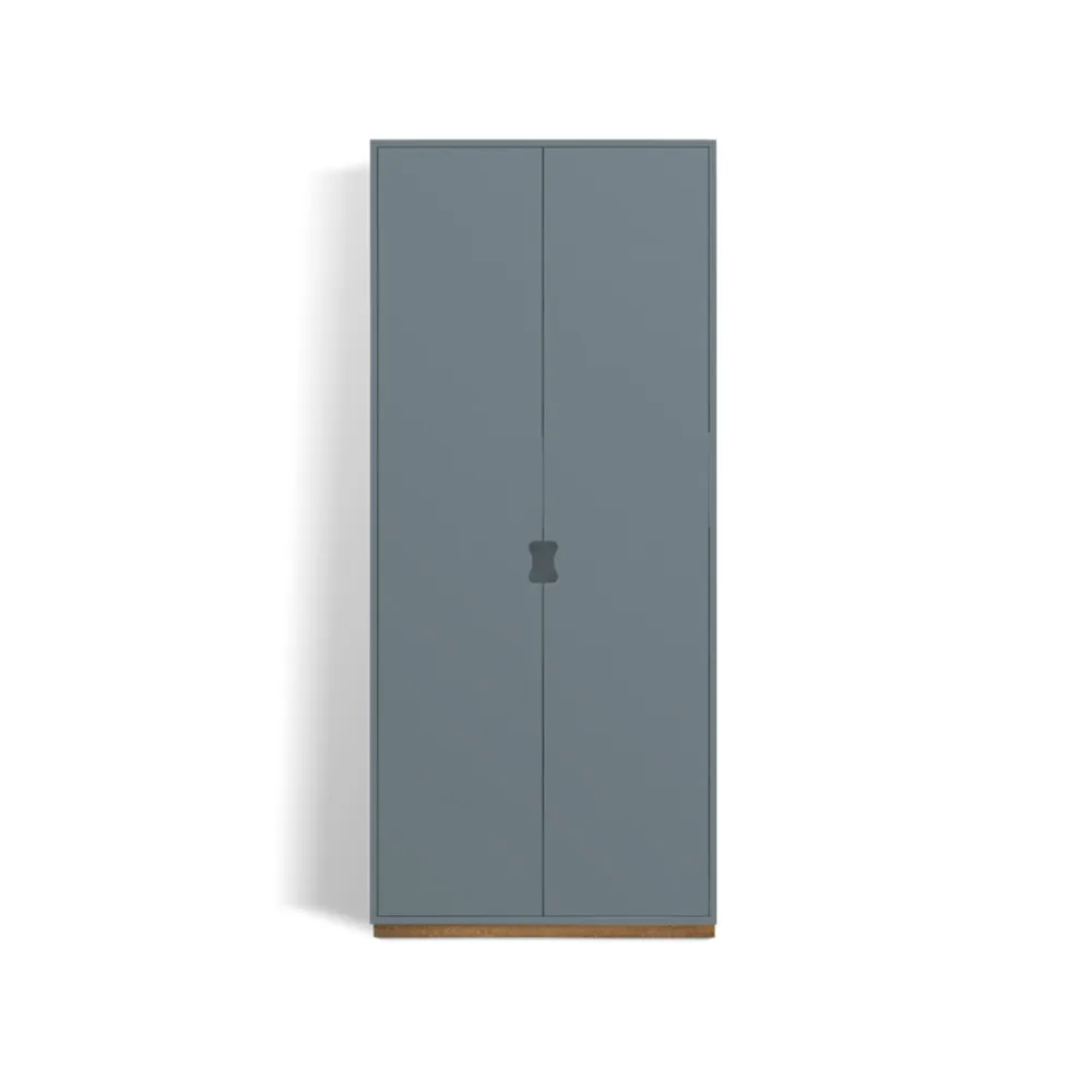 Armoire haute Snö F, Nordic blue, base en chêne, dj.30 cm Asplund