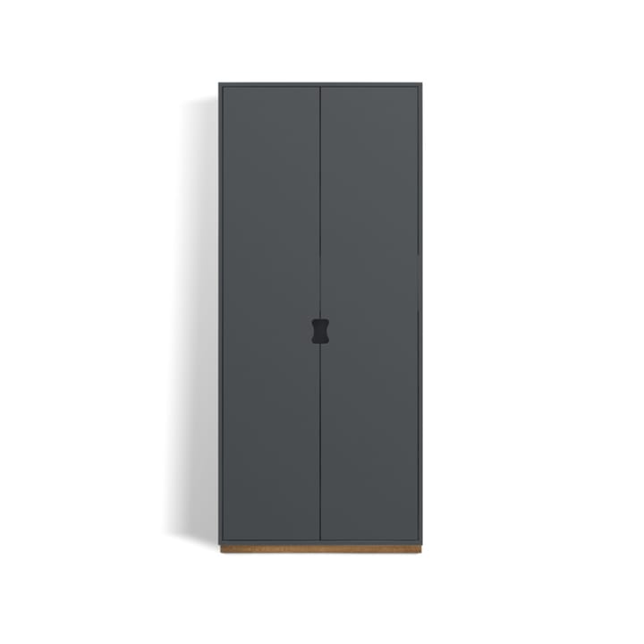 Armoire haute Snö F - storm grey, base en chêne, dj.30 cm - Asplund