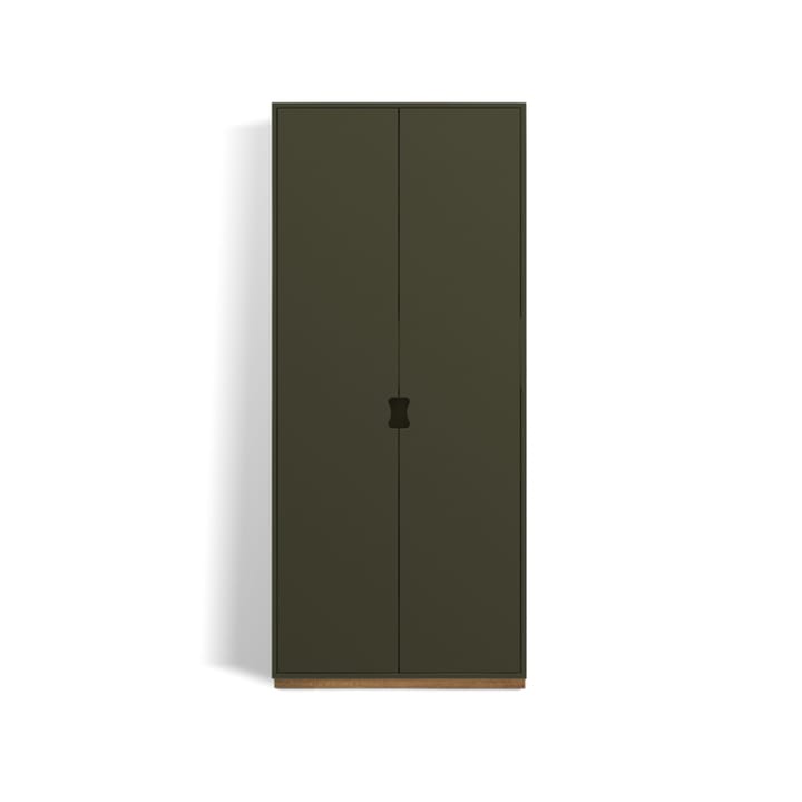 Armoire haute Snö F - taupe, bas en chêne, dj.42 cm - Asplund