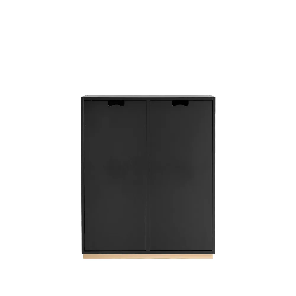 Armoire Snö E, Char grey, base en bouleau, portes opaques, dj.30 cm Asplund